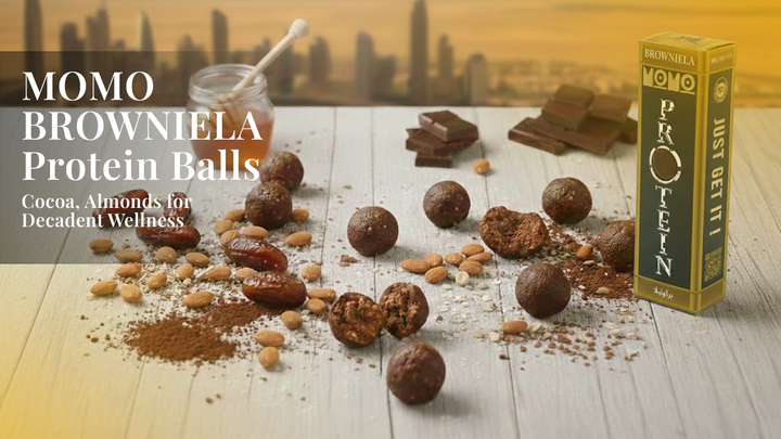 MOMO BROWNIELA Protein Balls: Cocoa, Almonds for Decadent Wellness