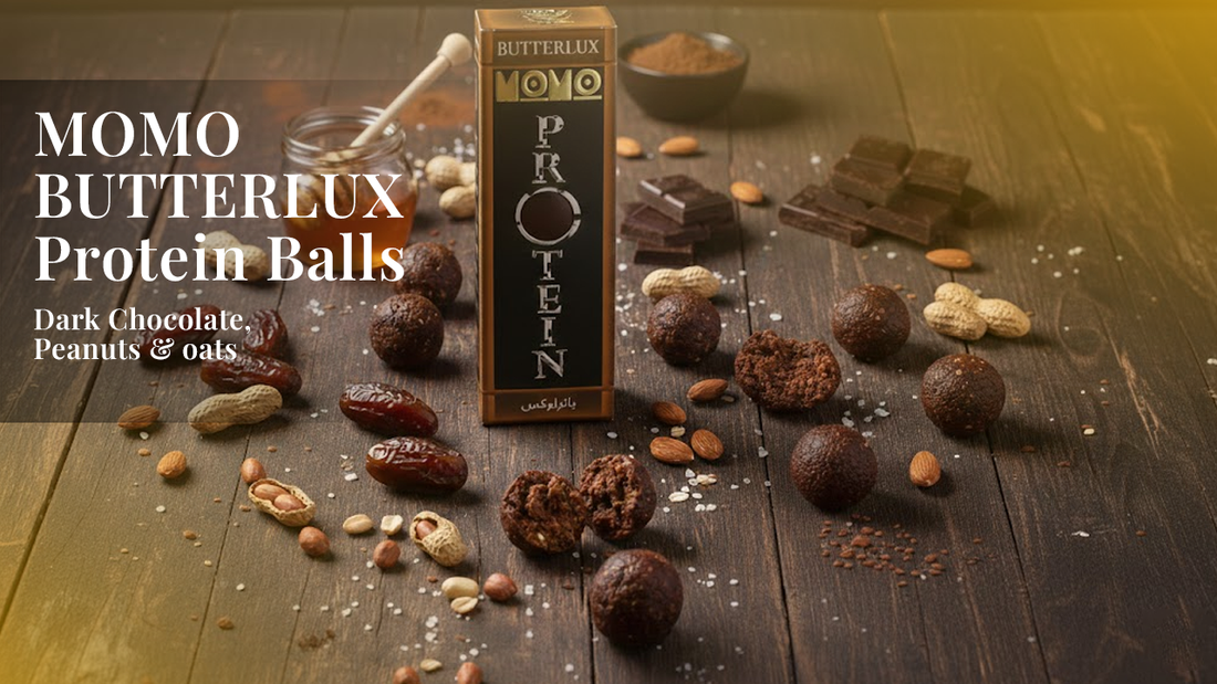 MOMO BUTTERLUX Protein Balls: Dark Chocolate, Peanuts & oats