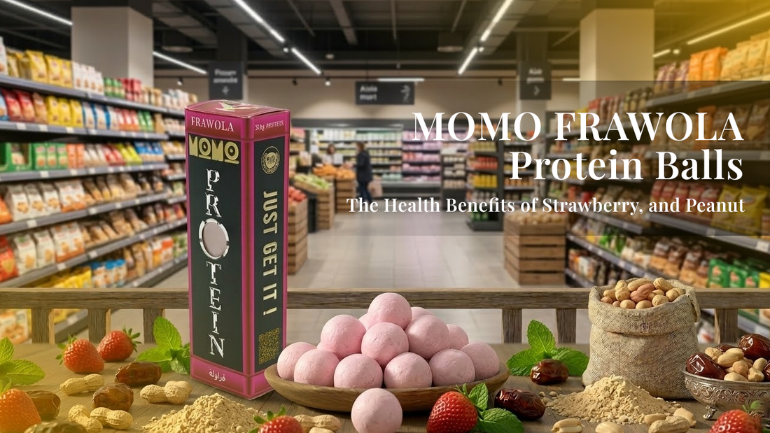 MOMO FRAWOLA Protein Balls : The Health Benefits of Strawberry, and Peanut