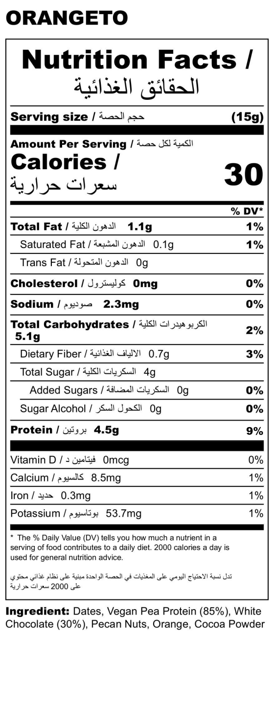 Orangeto Protein Balls – Citrus Sunshine