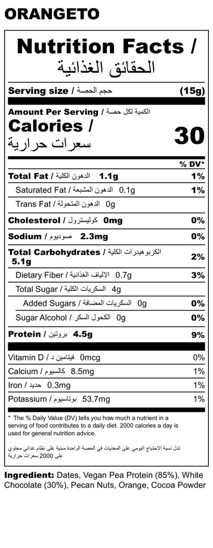 Orangeto Protein Balls – Citrus Sunshine