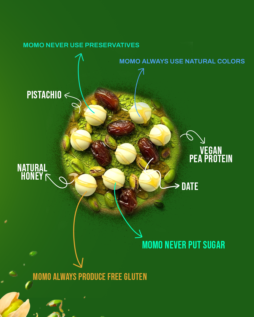 Pista Protein Balls – Middle Eastern Elegance